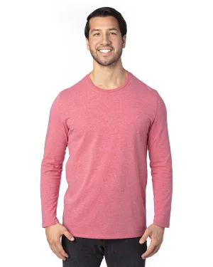 100LS-Threadfast Apparel-RED HEATHER