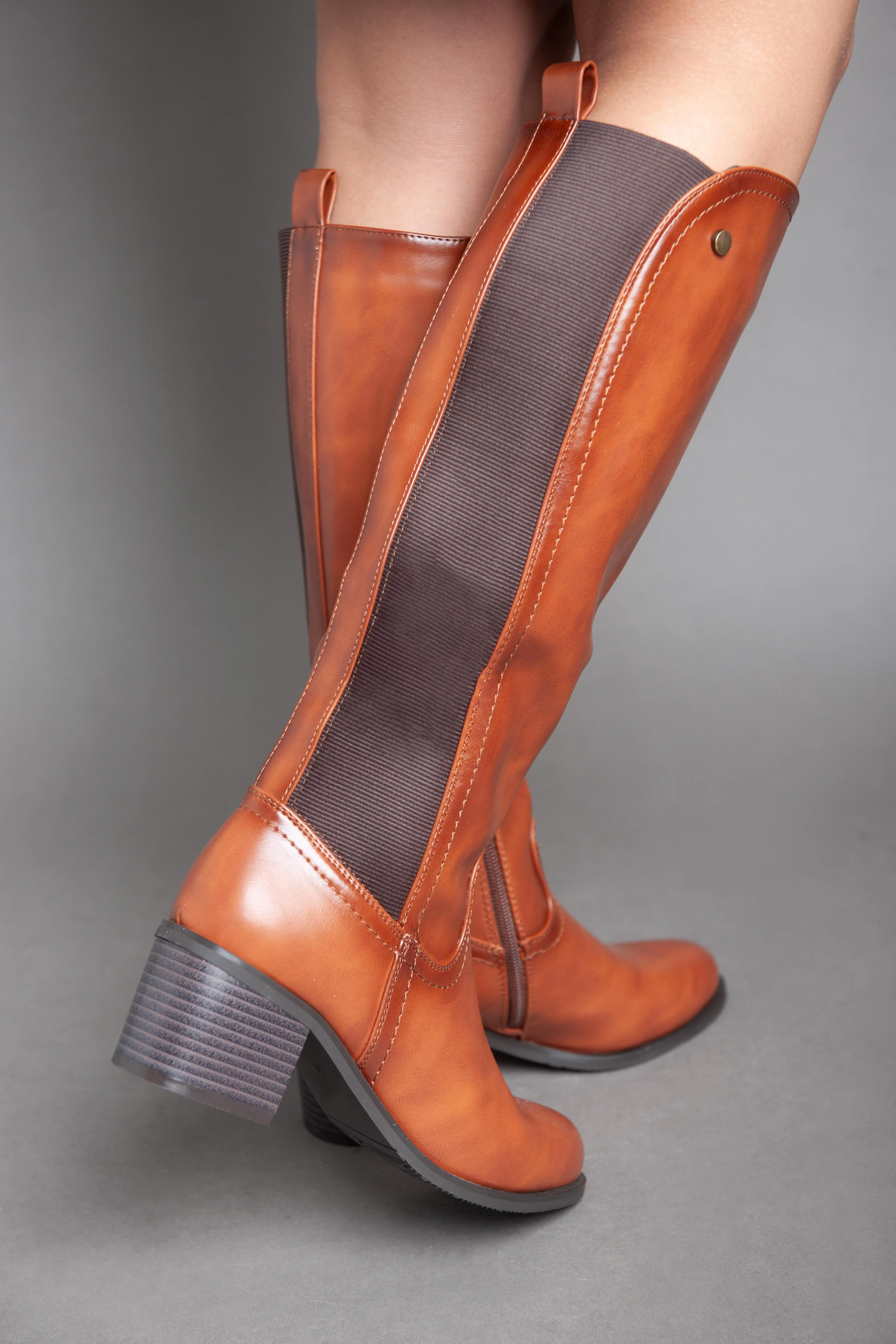 Cowboy Knee Boot - Camel