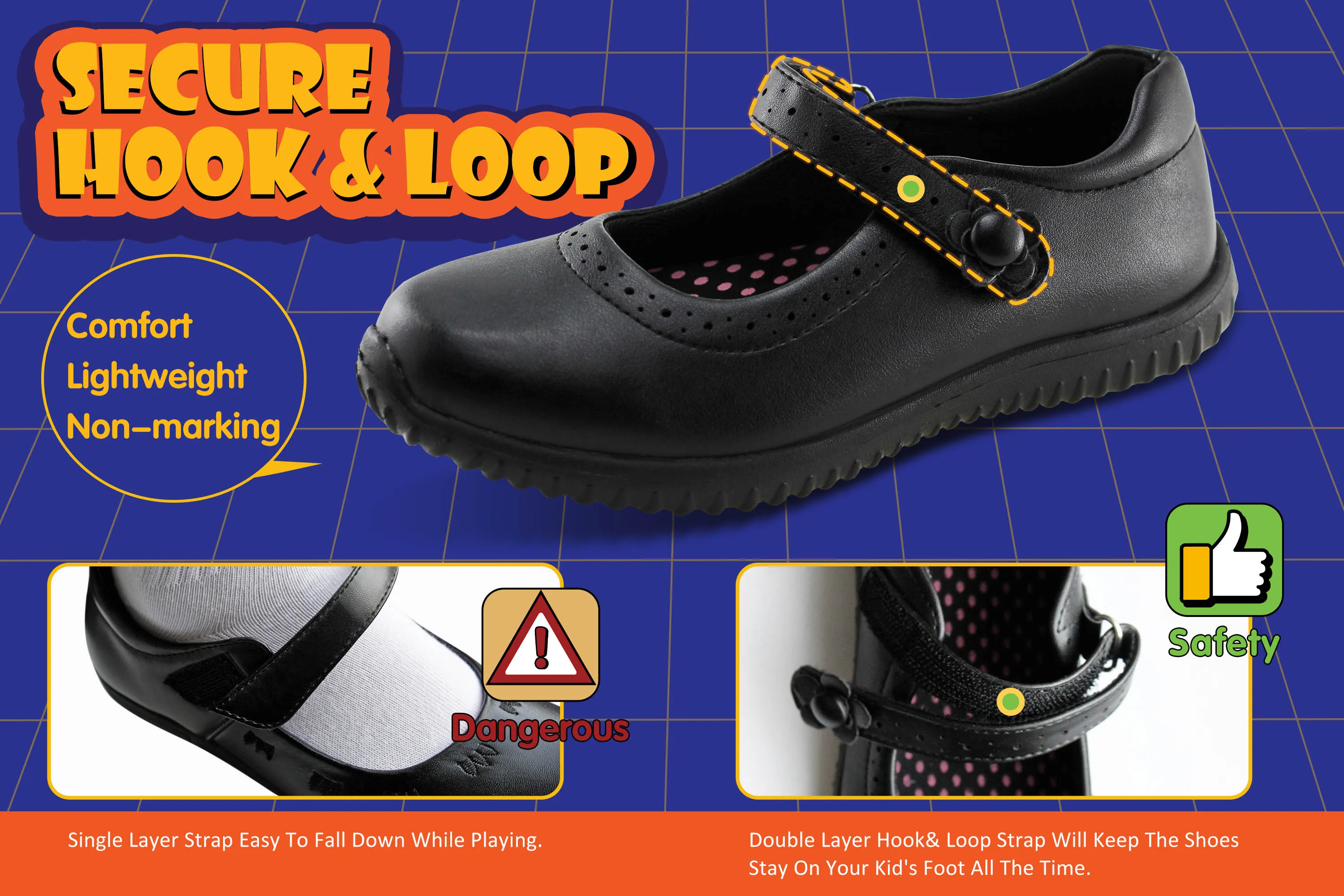 Girl's Mary Jane School Uniform Shoes