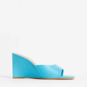 H&M Wedge-heeled mules, turquoise