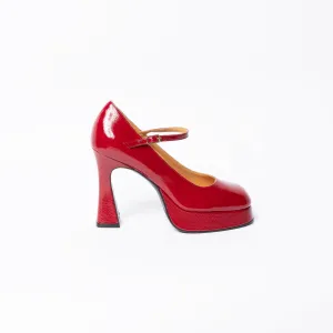 Jane Platform Red Patent