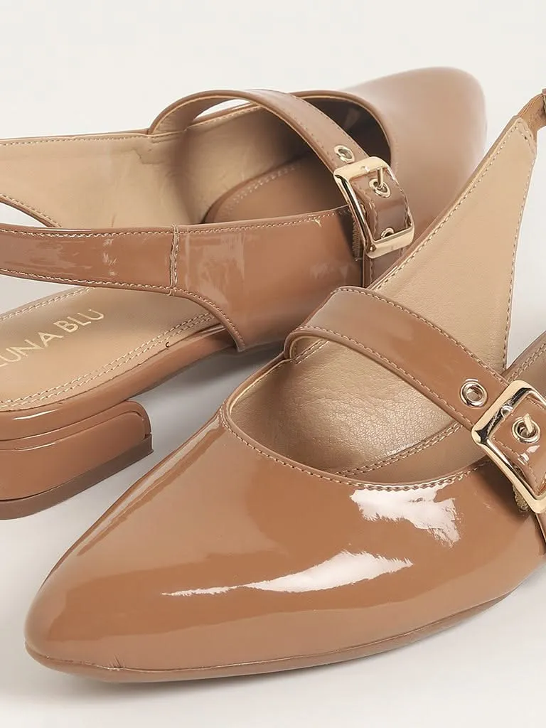 LUNA BLU Tan Mary Jane Shoes