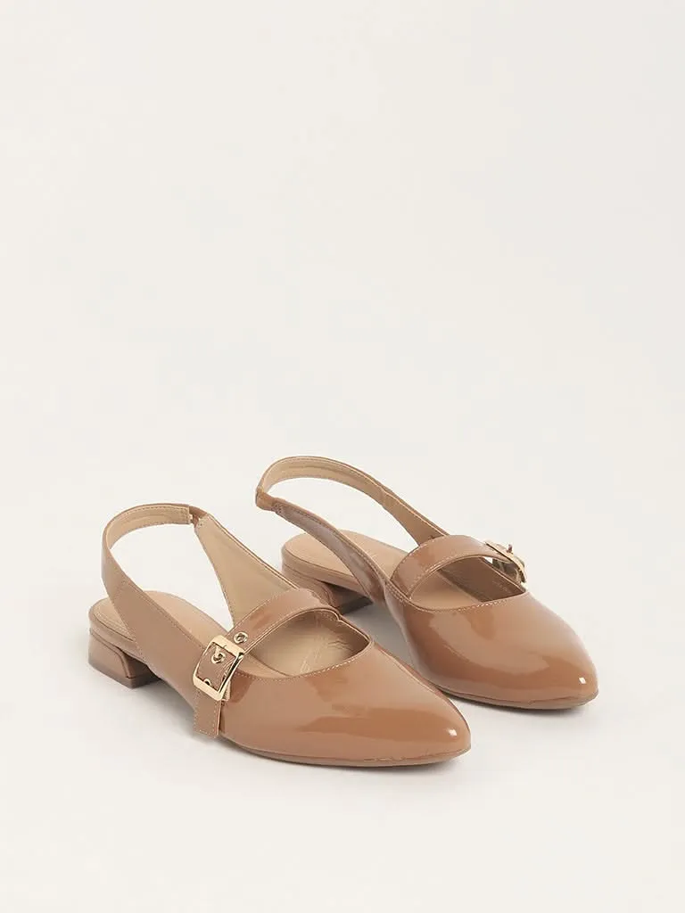 LUNA BLU Tan Mary Jane Shoes