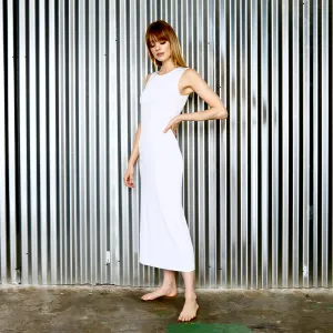 maxi slip without sleeves WHITE