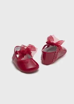 MAY Red Organza Bow Patent Mary Jane Shoe